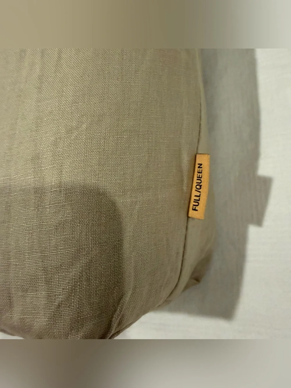 New Quince European Linen Duvet Cover Set Full/Queen - Toffee MSRP $194